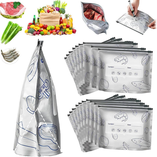 🏆 Hot Sale ✨ Reusable Aluminum Foil Sealable Storage Bags 🌱