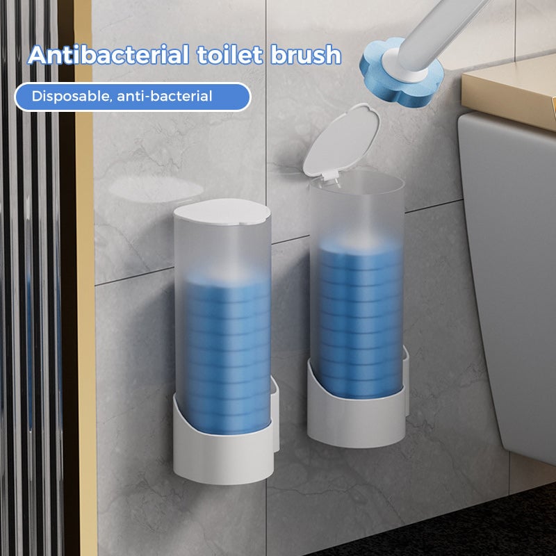 💥Big sale💥 ⏳Disposable Toilet Cleaning System💧Wall-Mounted Toilet Brush with Refillable Cleaning Pads, Effortless Deep Cleaning & Hygienic Bathroom Solution!🚽